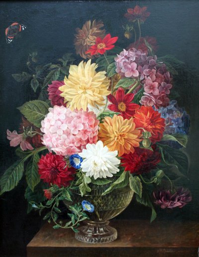 Bloemenstilleven door Gottfried Wilhelm Voelcker